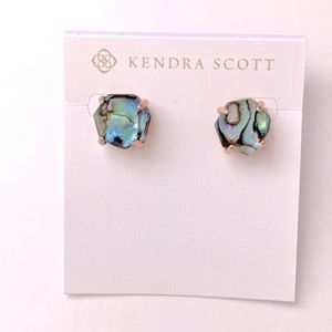 Kendra Scott Ryan Stud Earrings Rose Gold Abalone